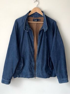 Vintage Polo Golf Ralph Lauren Corduroy Bomber Jacket Men’s XL Plaid Lined